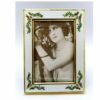 Photo Frame enamel fired on guilloche and hand-painted miniature Sterling Silver