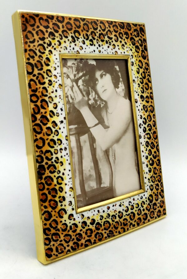 Animalier leopard Pattern Frame hand painted Salimbeni - Image 3