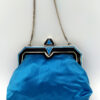 Salimbeni Art Deco Silver Enameled Zipper Satin Evening Bag - Image 4