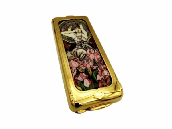 Cigarette Case Amethyst Poster Miniature Alphons Mucha's by Salimbeni