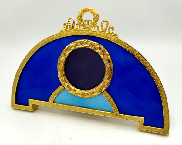 Picture Frame Fan-shaped blue and sky enamel Sterling Silver Salimbeni - Image 4