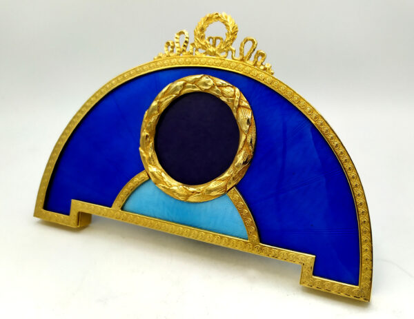 Picture Frame Fan-shaped blue and sky enamel Sterling Silver Salimbeni - Image 5